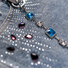 WATSON PURPLE PEAR DIAMOND LIGHT WASH DENIM SHORTS