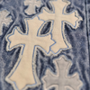 WATSON CROSS APPLIQUE LIGHT BLUE DENIM SHORTS