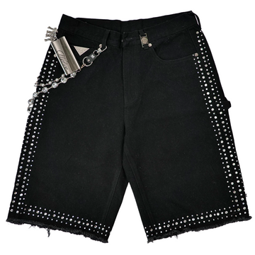 WATSON MULTI STONE BLACK DENIM SHORTS