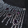 WATSON PURPLE PEAR DIAMOND BLACK DENIM SHORTS
