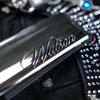 WATSON PURPLE PEAR DIAMOND BLACK DENIM SHORTS