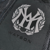 WATSON CROSS LEATHER APPLIQUE BLACK LEATHER SHORTS