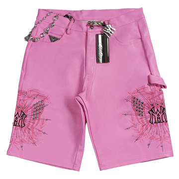WATSON UNITED WE STAND PINK LEATHER SHORTS
