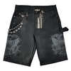WATSON UNITED WE STAND BLACK LEATHER SHORTS