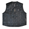 WATSON CROSS LEATHER APPLIQUE BLACK MOTO VEST