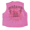 WATSON UNITED WE STAND PINK LEATHER MOTO VEST