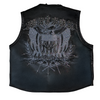 WATSON UNITED WE STAND BLACK LEATHER MOTO VEST