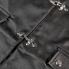 WATSON UNITED WE STAND BLACK LEATHER MOTO VEST