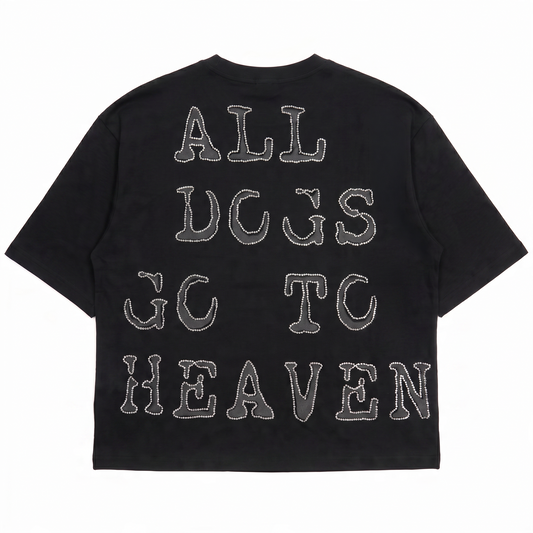 WATSON ALL DOGS GO TO HEAVEN BLACK TSHIRT
