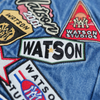 WATSON MULTI PATCH LIGHT BLUE DENIM SHORTS