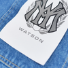 WATSON MULTI PATCH LIGHT BLUE DENIM SHORTS