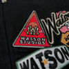 WATSON MULTI PATCH BLACK DENIM SHORTS