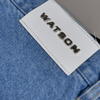 WATSON FLAME APPLIQUE LIGHT WASH DENIM SHORTS
