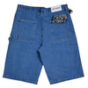 WATSON TWILL PATCH WITH EMBELLISHMENT LIGHT WASH DENIM SHORTS