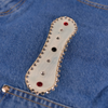 WATSON TWILL PATCH WITH EMBELLISHMENT LIGHT WASH DENIM SHORTS