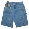 WATSON MULTI POCKET WITH DOUBLE WAIST LIGHT WASH DENIM SHORTS