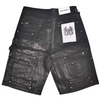 WATSON MULTI POCKET WITH DOUBLE WAIST DARK DENIM SHORTS