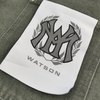 WATSON SPIDERWEB SINGLE STITCHED OLIVE DENIM SHORTS