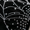 WATSON SPIDERWEB SINGLE STITCHED BLACK DENIM SHORTS