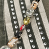 WATSON BENT STRIPES WITH RHINESTONES OLIVE DENIM SHORTS