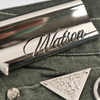 WATSON BENT STRIPES WITH RHINESTONES OLIVE DENIM SHORTS