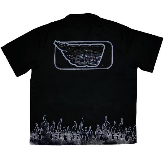 WATSON FLAME BLACK DENIM WORK SHIRT