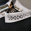 WATSON COLLAR EMBELLISHED BLACK POLO SHIRT