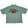 WATSON MULTI APPLIQUE PATCHWORK GREEN PINSTRIPE BUTTON DOWN SHIRT
