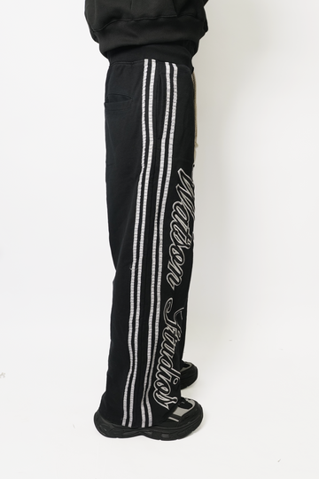 WATSON STUDIOS DOUBLE WAIST BLACK SWEATPANTS