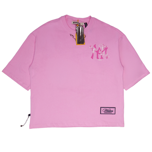 WATSON SINGLE STITCHED EMBROIDERED LOGO PINK TSHIRT