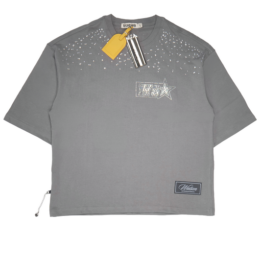 WATSON STUDIOS PLATE EMBELLISHED SEDONA GRAY TSHIRT