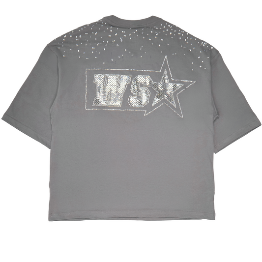 WATSON STUDIOS PLATE EMBELLISHED SEDONA GRAY TSHIRT