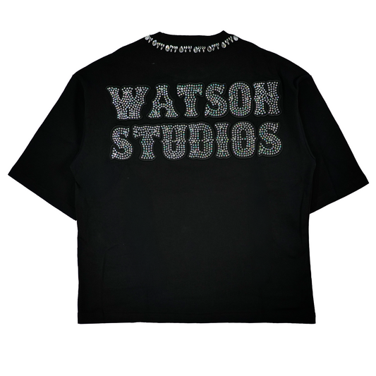 WATSON STUDIOS BLACK PIQUE TSHIRT