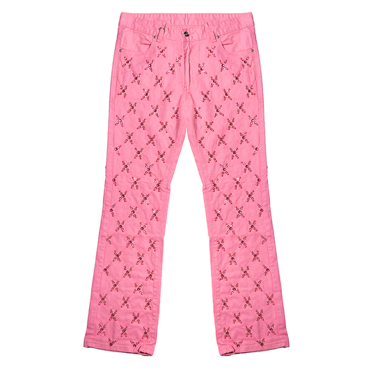GEMSTONE NET JEANS (PINK)