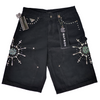 WATSON MANDALA STONES BLACK DENIM SHORTS