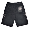 WATSON MANDALA STONES BLACK DENIM SHORTS