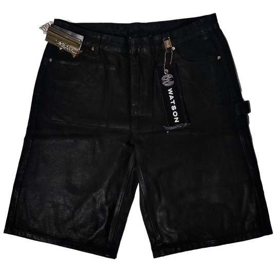 WATSON BLACK DENIM SHORTS