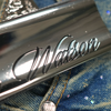 WATSON GLITTER DARK BLUE WASH DENIM SHORTS