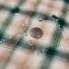 WATSON STUDIOS DISTRESSED GREEN SHORT SLEEVE FLANNEL SHIRT