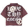 WATSON LOVE THY ENEMY SHORT SLEEVE FLANNEL SHIRT