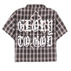 WATSON GLORY TO GOD BLACK SHORT SLEEVE FLANNEL SHIRT