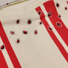 WATSON RED RUBY STRIPES RUGBY POLO (CREAM)