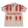 WATSON RED RUBY STRIPES RUGBY POLO (CREAM)