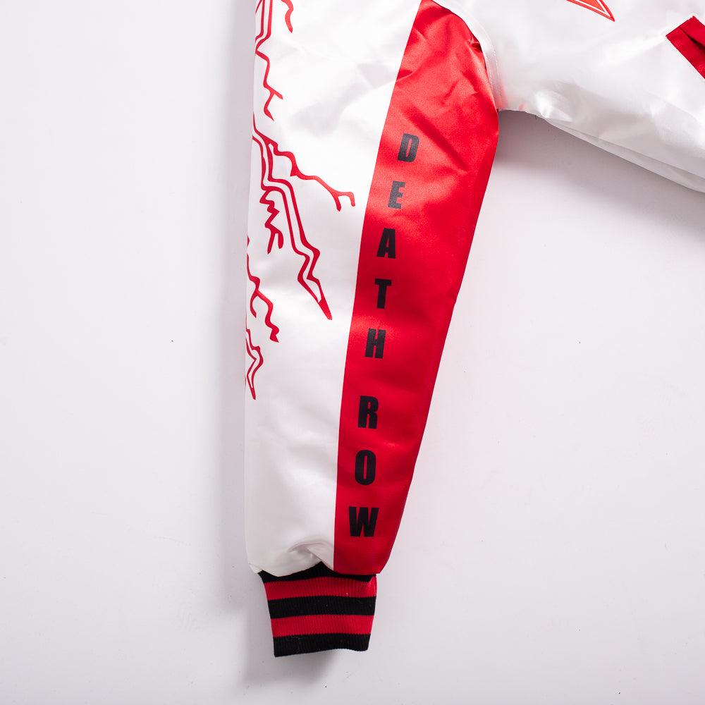 DEATH ROW LIGHTNING SATIN JACKET WHITE – All Star Elite