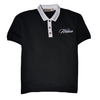 WATSON COLLAR EMBELLISHED BLACK POLO SHIRT