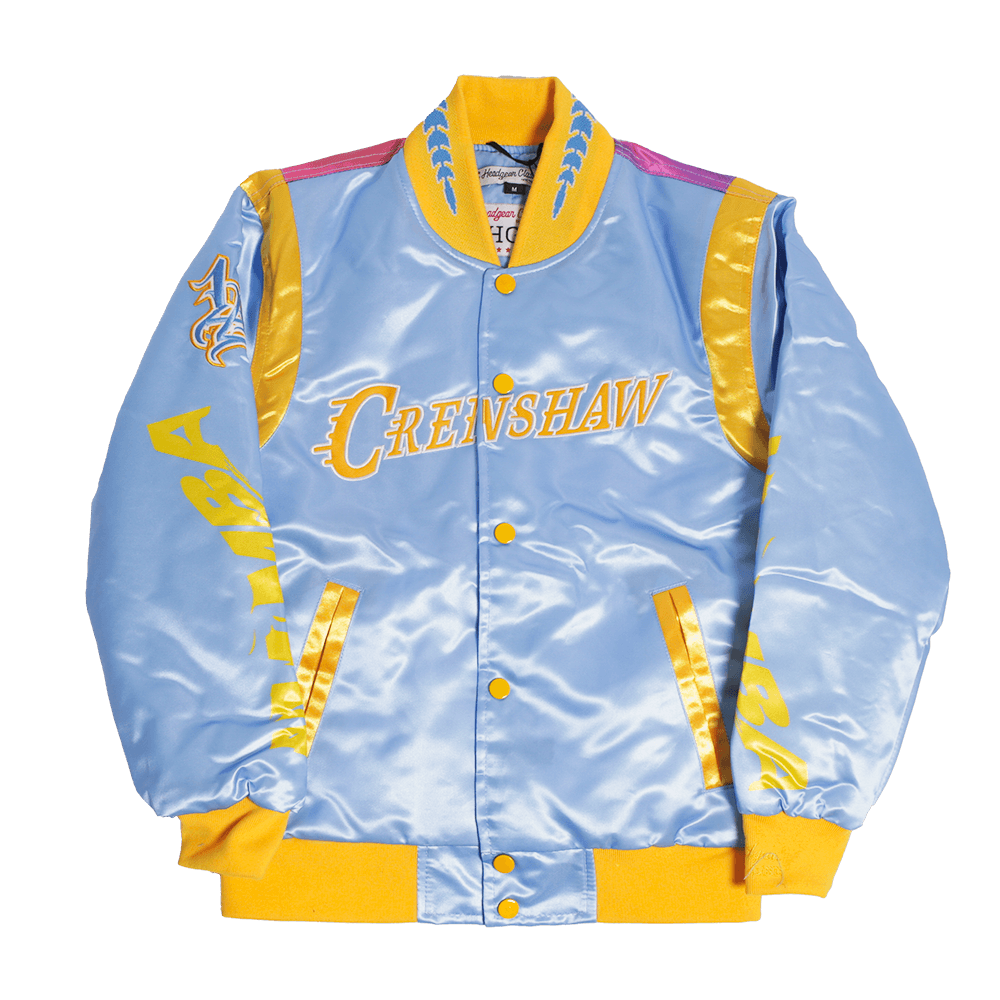 ALT KOBE CRENSHAW YOUTH SATIN JACKET SKY BLUE - Allstarelite.com