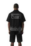 WATSON FLAME BLACK DENIM WORK SHIRT