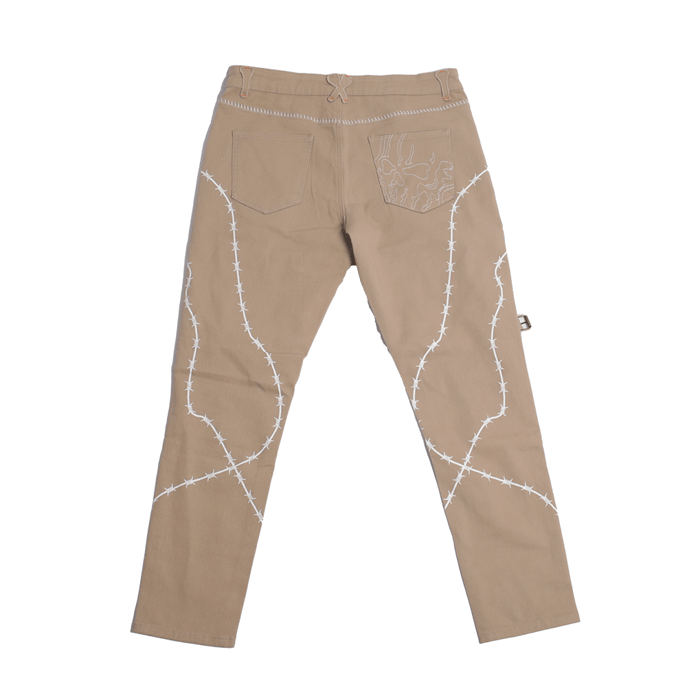 BARBED WIRE CARGO SKULL SKINNY JEANS - Allstarelite.com