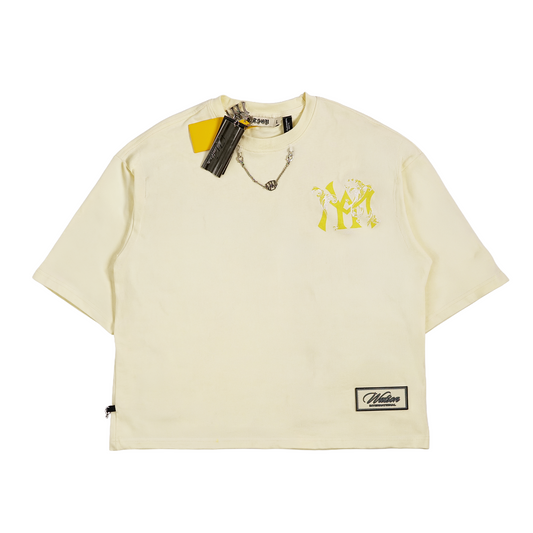 WATSON SINGLE STITCHED EMBROIDERED LOGO CREAM TSHIRT