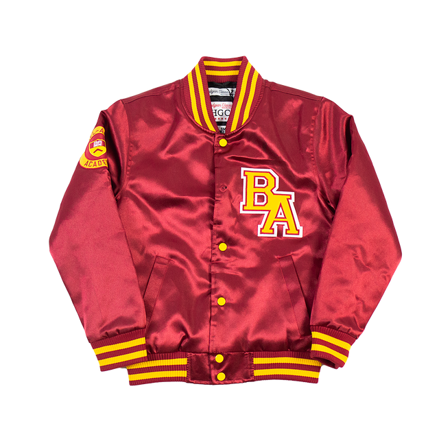 BEL-AIR ACADEMY WILL SMITH SATIN JACKET MAROON - Allstarelite.com